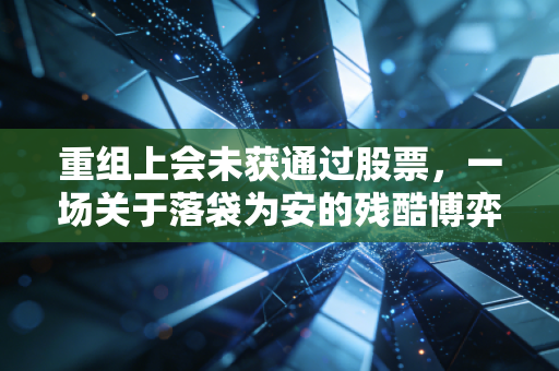 重组上会未获通过股票，一场关于落袋为安的残酷博弈，别让你的财富成为泡沫