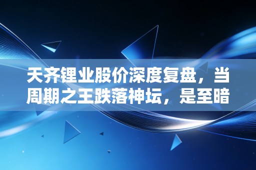 天齐锂业股价深度复盘,当周期之王跌落神坛,是至暗时刻还是黄金坑?