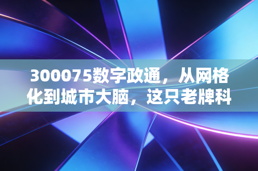 300075数字政通,从网格化到城市大脑,这只老牌科技股的第二春在哪里?