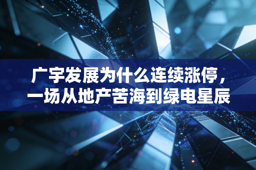 广宇发展为什么连续涨停，一场从地产苦海到绿电星辰的华丽转身