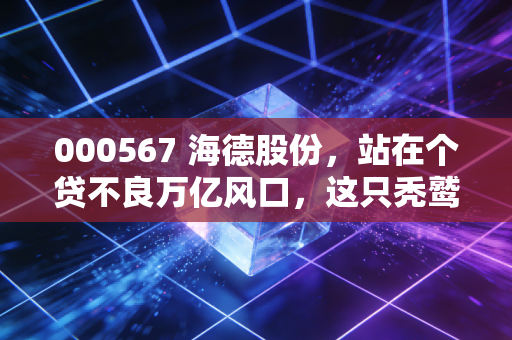 000567 海德股份，站在个贷不良万亿风口，这只秃鹫能飞多高？