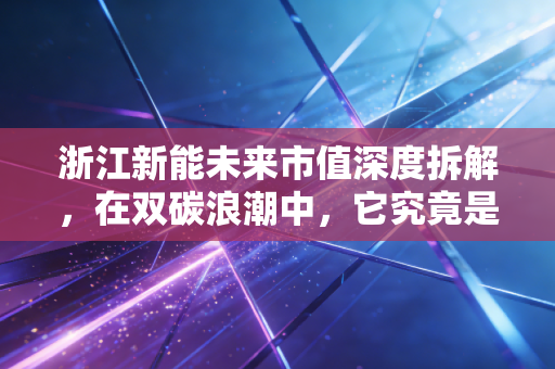 浙江新能未来市值深度拆解,在双碳浪潮中,它究竟是稳健的收租人还是被低估的潜力股?