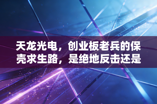 天龙光电,创业板老兵的保壳求生路,是绝地反击还是最后的挣扎?