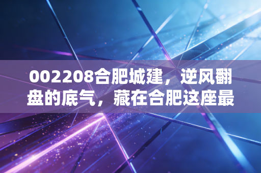 002208合肥城建，逆风翻盘的底气，藏在合肥这座最强风投城市的骨子里