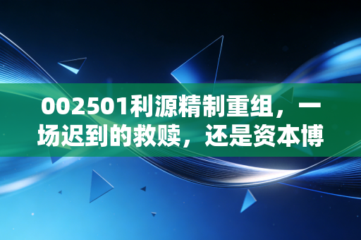 002501利源精制重组,一场迟到的救赎,还是资本博弈的终局?