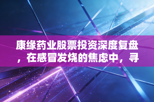 康缘药业股票投资深度复盘,在感冒发烧的焦虑中,寻找中药创新的硬通货