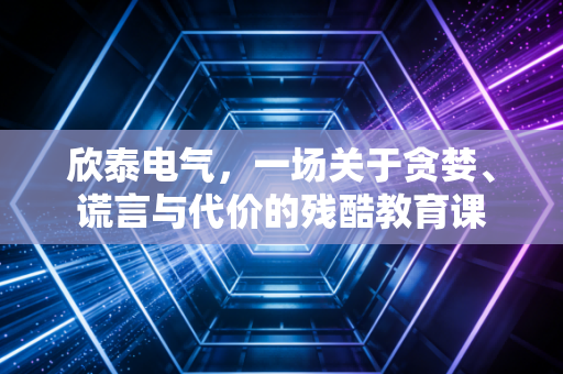 欣泰电气，一场关于贪婪、谎言与代价的残酷教育课