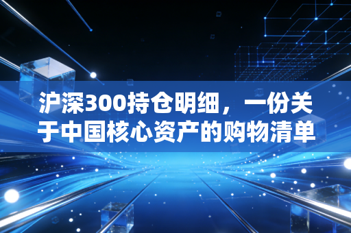 沪深300持仓明细，一份关于中国核心资产的购物清单藏着普通人最稳的财富密码