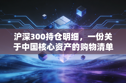 沪深300持仓明细，一份关于中国核心资产的购物清单藏着普通人最稳的财富密码