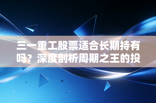 三一重工股票适合长期持有吗？深度剖析周期之王的投资逻辑与未来变局
