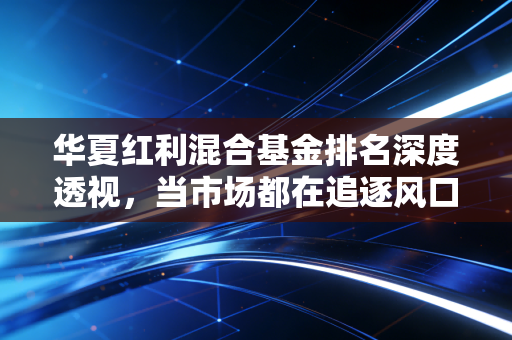 华夏红利混合基金排名深度透视,当市场都在追逐风口时,我们该如何看待这只老将?
