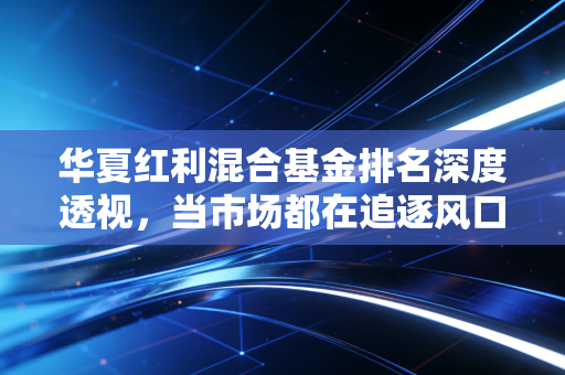 华夏红利混合基金排名深度透视，当市场都在追逐风口时，我们该如何看待这只老将？