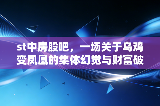 st中房股吧,一场关于乌鸡变凤凰的集体幻觉与财富破碎的修罗场