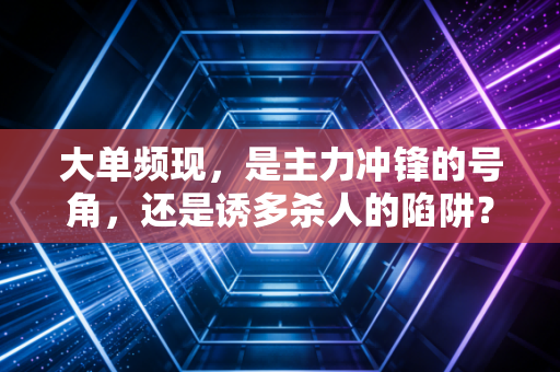 大单频现，是主力冲锋的号角，还是诱多杀人的陷阱？