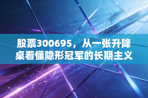 股票300695,从一张升降桌看懂隐形冠军的长期主义