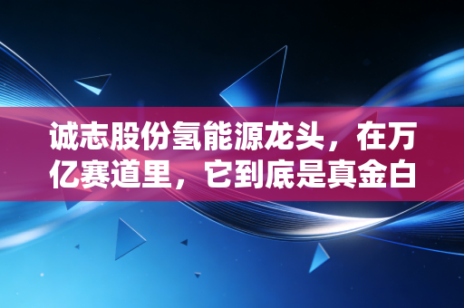 诚志股份氢能源龙头，在万亿赛道里，它到底是真金白银还是空中楼阁？