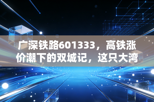 广深铁路601333,高铁涨价潮下的双城记,这只大湾区核心资产能否穿越周期?