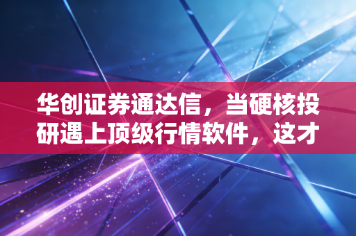 华创证券通达信,当硬核投研遇上顶级行情软件,这才是散户的进阶之路