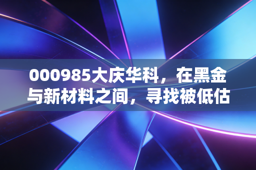 000985大庆华科,在黑金与新材料之间,寻找被低估的油田小巨人