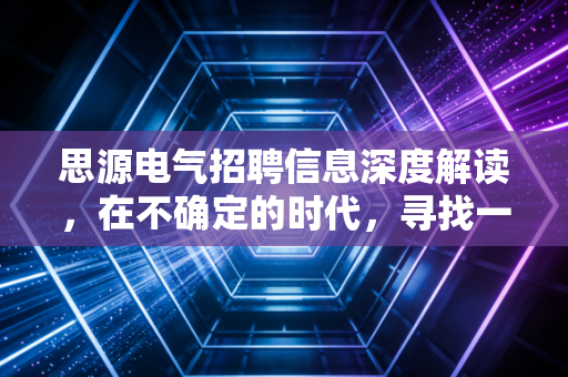 思源电气招聘信息深度解读,在不确定的时代,寻找一份稳稳的幸福