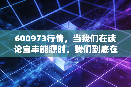 600973行情,当我们在谈论宝丰能源时,我们到底在期待什么?——深度复盘与未来展望
