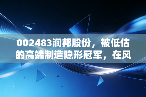 002483润邦股份，被低估的高端制造隐形冠军，在风浪中寻找确定性