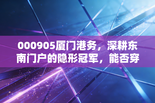 000905厦门港务,深耕东南门户的隐形冠军,能否穿越周期成为你的避风港?