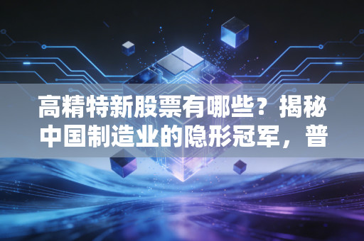 高精特新股票有哪些?揭秘中国制造业的隐形冠军,普通人的财富机遇