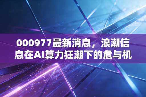 000977最新消息，浪潮信息在AI算力狂潮下的危与机，是时候上车了吗？