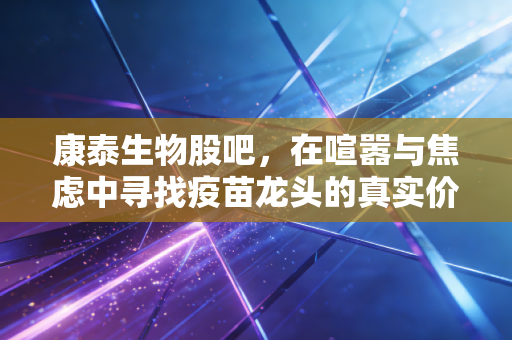 康泰生物股吧，在喧嚣与焦虑中寻找疫苗龙头的真实价值