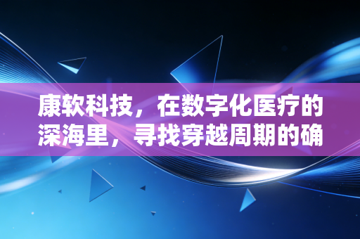 康软科技,在数字化医疗的深海里,寻找穿越周期的确定性