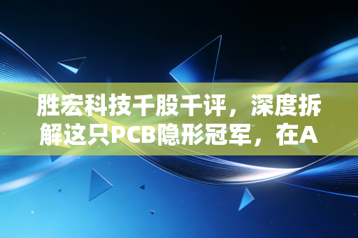 胜宏科技千股千评，深度拆解这只PCB隐形冠军，在AI与新能源的浪潮下还能硬多久？