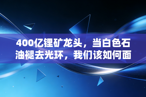 400亿锂矿龙头,当白色石油褪去光环,我们该如何面对这泼天的富贵与危机?