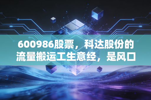 600986股票,科达股份的流量搬运工生意经,是风口上的猪还是待宰的羔羊?
