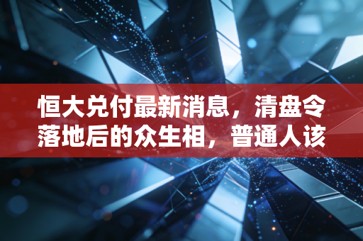 恒大兑付最新消息,清盘令落地后的众生相,普通人该如何守住最后的希望?