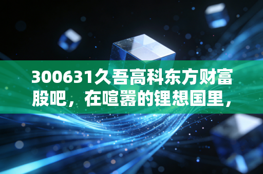 300631久吾高科东方财富股吧,在喧嚣的锂想国里,寻找膜技术的真实价值