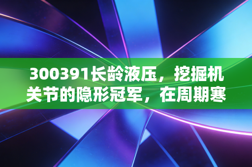 300391长龄液压，挖掘机关节的隐形冠军，在周期寒风中能否挺直腰杆？