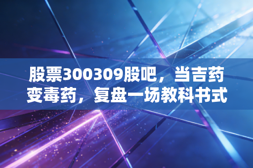 股票300309股吧，当吉药变毒药，复盘一场教科书式的价值毁灭与散户生存启示录
