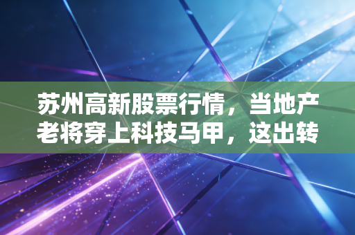 苏州高新股票行情,当地产老将穿上科技马甲,这出转型大戏你看懂了吗?