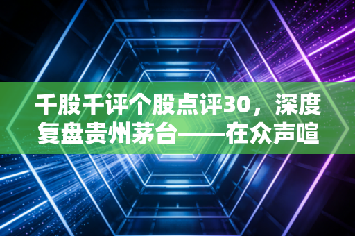 千股千评个股点评30,深度复盘贵州茅台——在众声喧哗中寻找价值的锚点