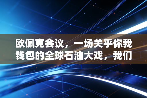 欧佩克会议，一场关乎你我钱包的全球石油大戏，我们该如何应对？