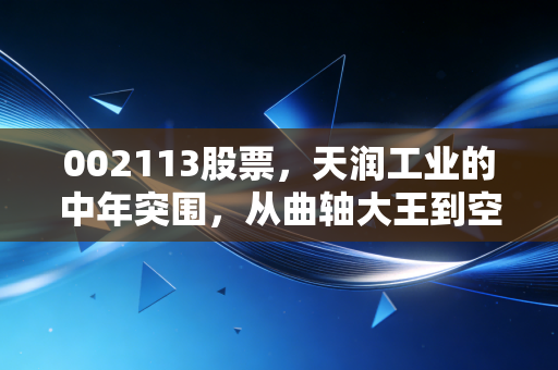 002113股票,天润工业的中年突围,从曲轴大王到空气悬架的华丽转身能成吗?