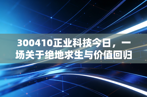300410正业科技今日,一场关于绝地求生与价值回归的资本博弈
