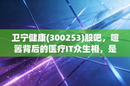 卫宁健康(300253)股吧,喧嚣背后的医疗IT众生相,是黄金坑还是价值陷阱?