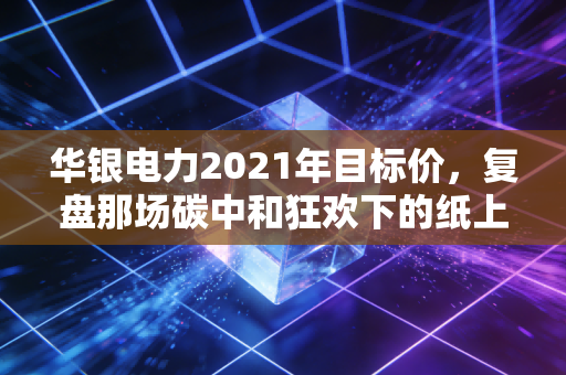 华银电力2021年目标价,复盘那场碳中和狂欢下的纸上富贵与投资真谛