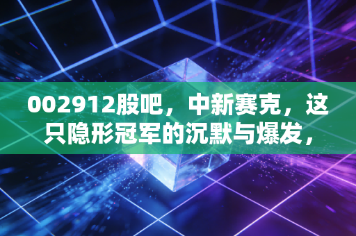 002912股吧,中新赛克,这只隐形冠军的沉默与爆发,我们还要熬多久?
