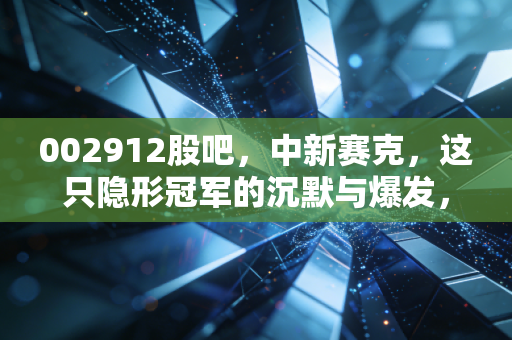 002912股吧，中新赛克，这只隐形冠军的沉默与爆发，我们还要熬多久？