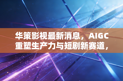 华策影视最新消息,AIGC重塑生产力与短剧新赛道,这家老牌影视巨头还能狂飙吗?
