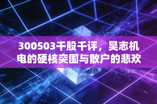 300503千股千评,昊志机电的硬核突围与散户的悲欢离合