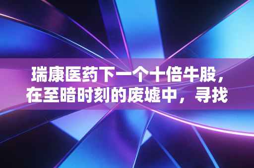 瑞康医药下一个十倍牛股,在至暗时刻的废墟中,寻找医药流通巨头的涅槃重生